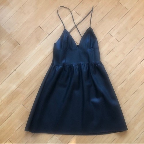 Zara mini dress black - zara, faux