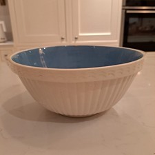 Vintage Easimix Mixing Bowl by T.G. Green & Co. Blue and White Retro Kitchenalia