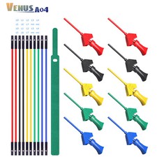 10PCS SMD IC Mini Grabber Silicone Jumper Wire Test Hook Clip for Logic Analyzer