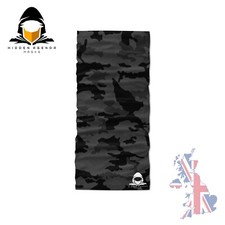 Black Camo - Snood Face Shield Mask Bandana Neck Sock Seamless Tube Scarf Buff