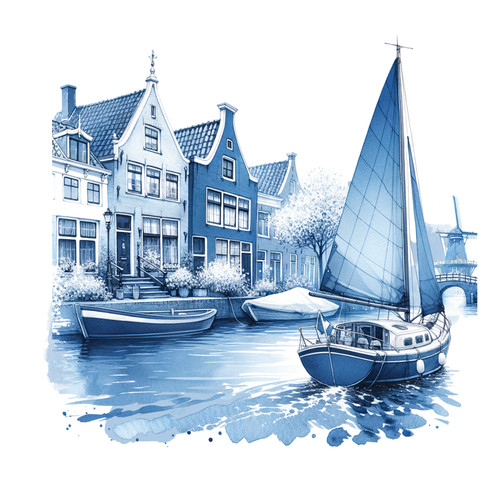 48x blue delft - 48x, tile