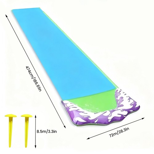 Inflatable lawn water slide - water,