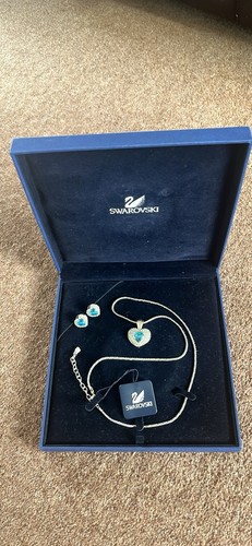 Swarovski necklace and earring - and,