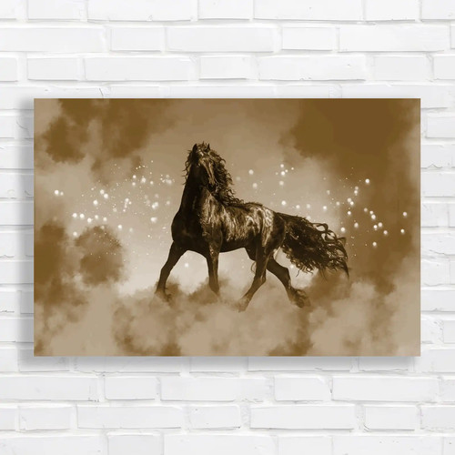 Foggy elegance friesian - elegance,
