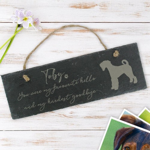 Memorial slate hanging plaque