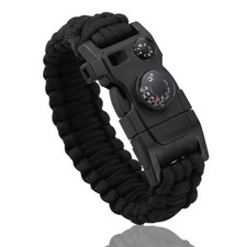 Survival Paracord Bracelet Survival Kit Fire Starter EDC 8-function Bracelet