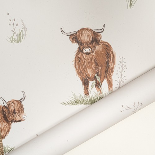 Cream highland cow wallpaper - cream,