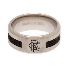 Rangers FC Black Inlay Ring in