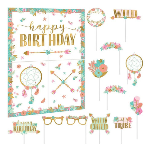 Boho birthday scene setter - boho,