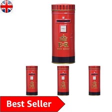 British Post Box Tea Caddy - Set of 4 with 14 English Breakfast Teabags Each
