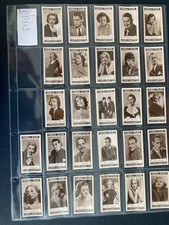 cigarette cards cinema stars