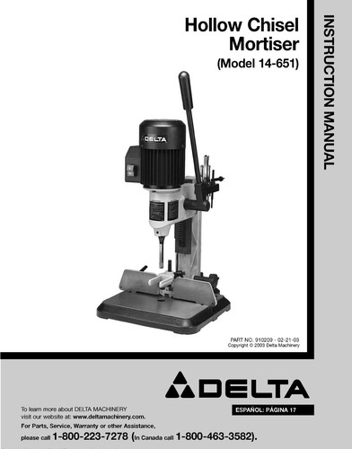 Delta hollow chisel mortiser - delta,