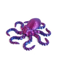 3D Printed Octopus Figurine with Flexible Joints Animal Table Ornament
