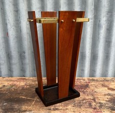 Vintage Teak & Brass Umbrella