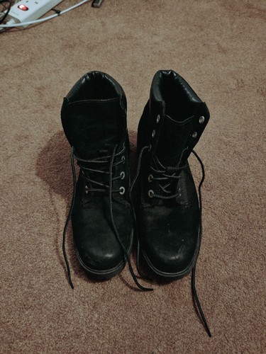 Ladies black timberland suede - black,