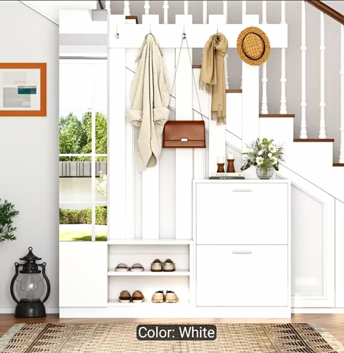 White freestanding shoe - freestanding,