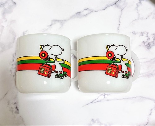 Snoopy glass mug - snoopy,