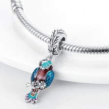 Parrot Charm Bird Pet Love Mum Wife Spirit Genuine Sterling Silver 925 Dangle