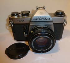 CLASSIC 1980s PENTAX KM 35mm SLR + SMC PENTAX -M 50mm F1.7 LENS   (646)