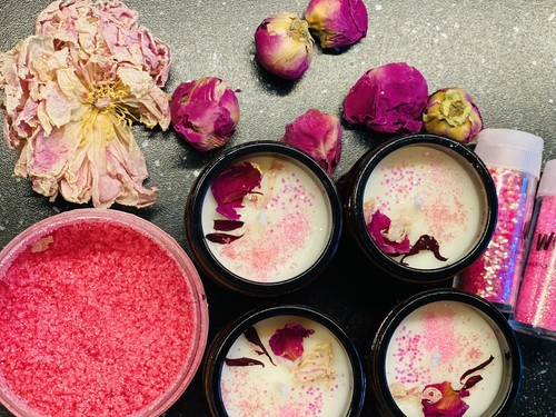Peony scented 50gr amber jar - scented,