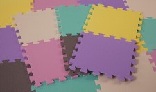 Set of 8 Floor Protection Puzzle/Play Baby and Child-Joint Mat Cube - Pink Set
