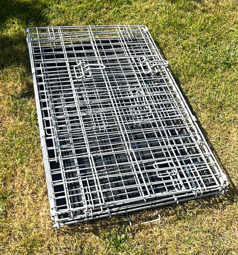 Folding steel wire dog cage - folding,