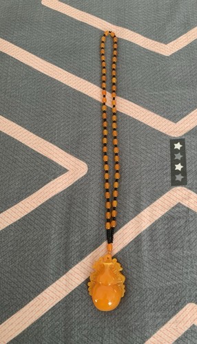 Gourd pendant necklace with - gourd,