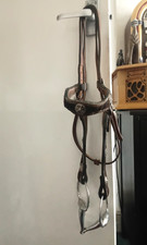 BROWN MEXICAN LEATHER FULL WESTERN BRIDLE.