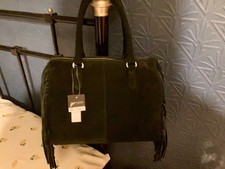 Topshop Dark Green Suede Bag