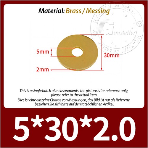 Flat washers form - washers, brass