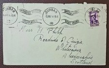 1943 South Africa Cover to Scotland with WWII "Save More" Slogan Cancel