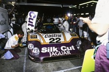 Pit stop for Derek Daly Jaguar