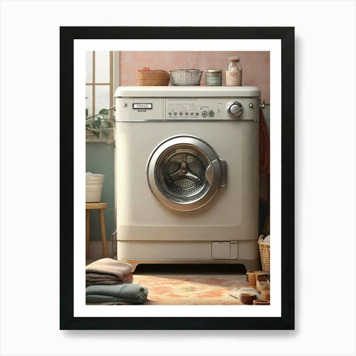 Vintage washing machine art - vintage,
