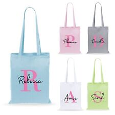 Personalised Alphabet Name Tote Bag Any Letter Initial Shopping Shopper Gift