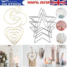 4/5x Star Metal Craft Hoop Dream Catcher Rings for Dreamcatchers Wreaths Macrame