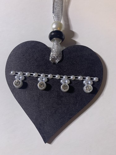 Heart black silver sparkle - heart,