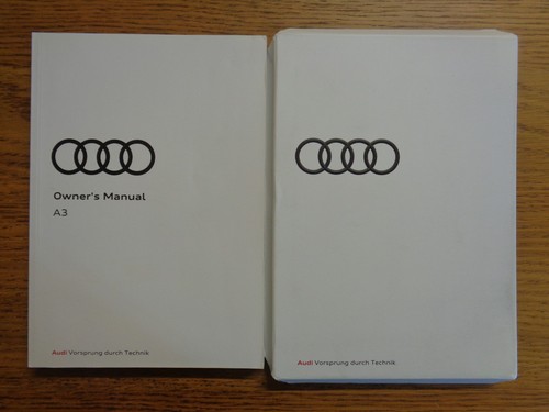 Audi owners handbook - a3,