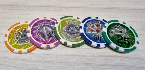 Color laser poker chips - chips, casino