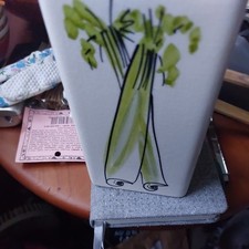 Toni Raymond celery pot, hand painted vintage kitchen storage - ex. condition