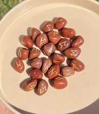Red Jasper Rune Stones Set
