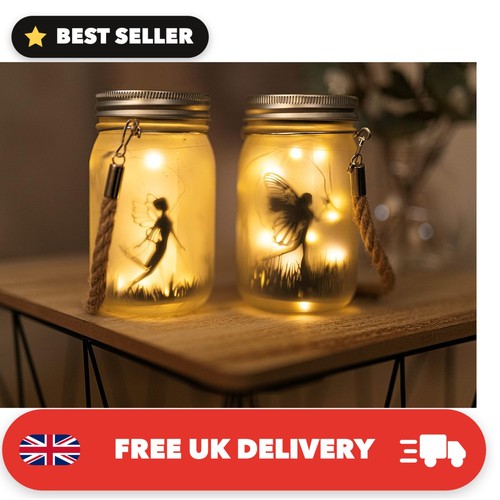 Solar fairy jar lights set - jar,