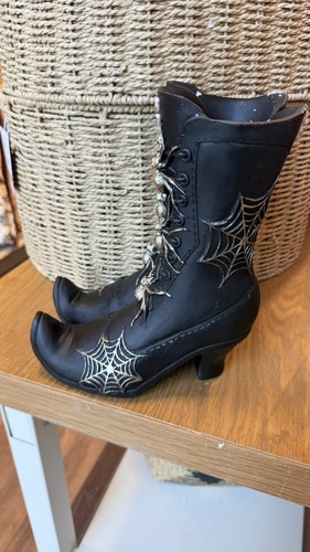 Halloween witch boot spiderweb - witch,