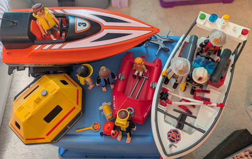 Playmobil boats and - and, rescue
