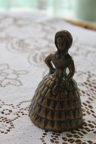 Antique vintage brass lady - antique, /