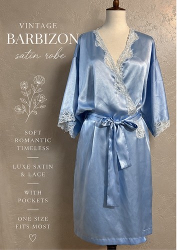 Vintage barbizon satin robe - barbizon,