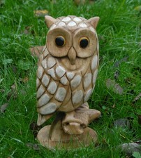 Wooden Owl. Hand carved from