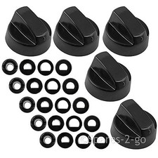 5 UNIVERSAL Gas Fire Trouser Press Storage Heater Black CONTROL KNOB & ADAPTORS