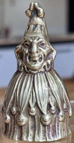 Brass jester table bell - brass, bell,