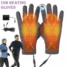 USB Heated Knitted Gloves New