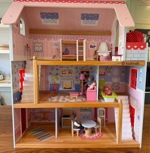 Wooden dollhouse levels and - 3,